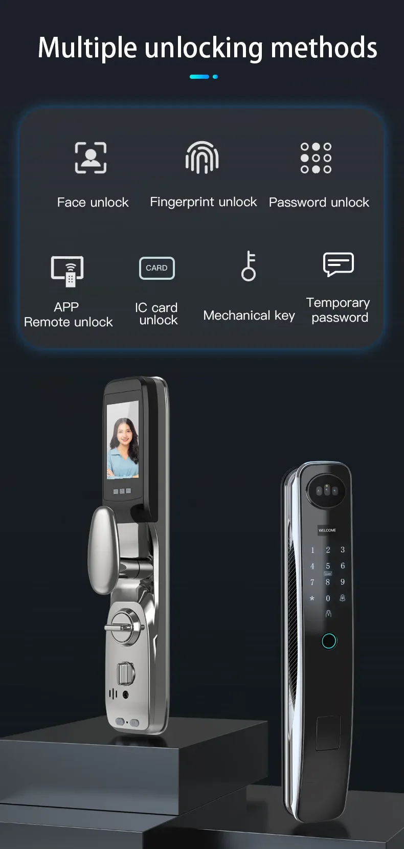 Tuya Zigbee Camera High Security Password Finger Print Smart Video Call Electric Lock Digital Gate Smart Locks