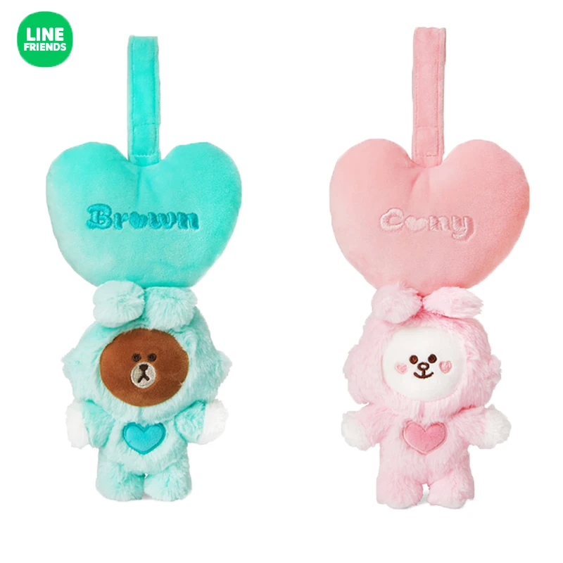 Line Friends Brown Choco Doll Plush Toy Kawaii Plushie Stuffed Anime Cartoon Doll Original Pendant Kids Birthday Gift Couple Toy