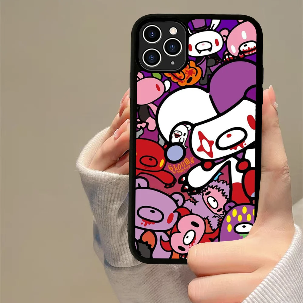 Cute G-Gloomy B-Bear Phone Case Silicone PC+TPU For Samsung S10 20 30 22 23 24 Plus Lite Ultra Cover