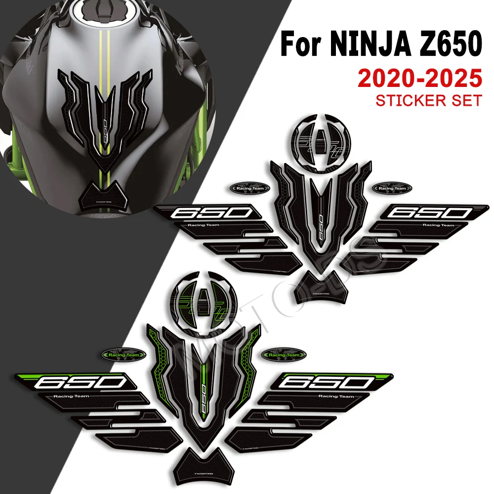 

NINJA Z650 Motorcycle Tank Pad Grips Gas Fuel Protector Stickers Decals For kawasaki Ninja Z650 Z 650 2020 - 2022 2023 2024 2025