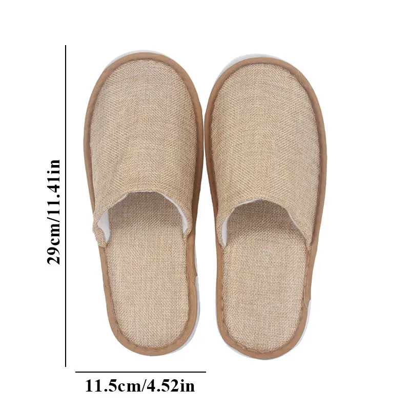 Disposable Hotel Travel Spa Portable Flop Shoes Men Women Home Guest Indoor Slippers Unisex Slippers Summer Linen Slippers