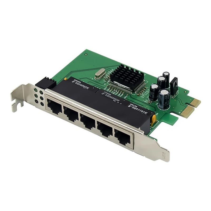 PCI-E Ethernet Switch Card PCI-E X1 IC Plus IP175C 5-Port Fast Ethernet Integrated Switch Card Transceiver