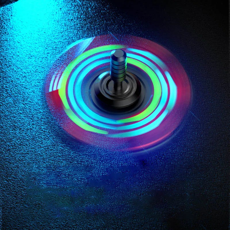 Fidget Spinner Alloy Luminous Long Lasting Fingertip Gyro EDC Spinning Top Stress Relief Toys For Adults Kids Black Technology