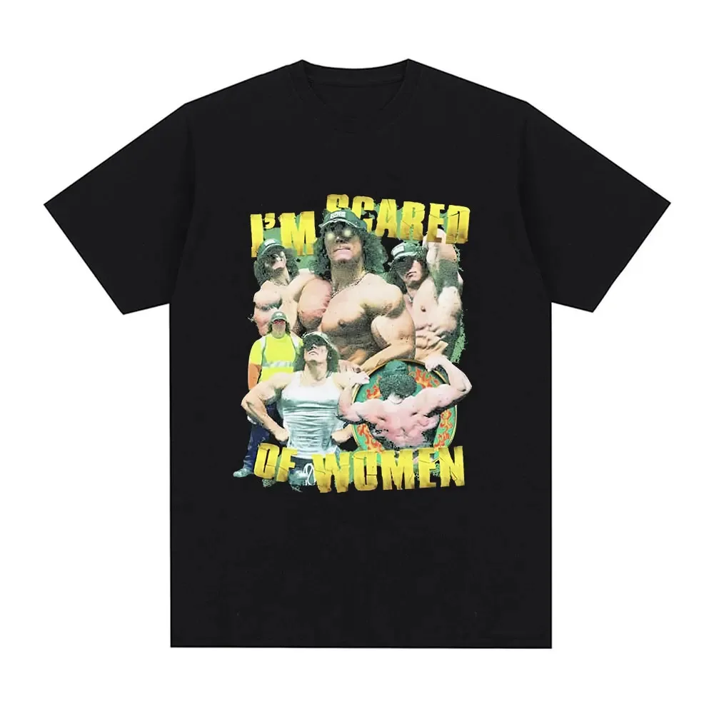 Unisex Y'M-Medo de Mulheres e Homens Unisex Oversized Gym T Shirt, 100% Algodão, Amantes Gráficos, Ginásio Fitness, Casual