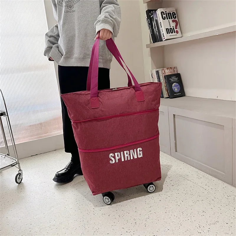 Folding Travel Bag Consignment Bag Men And Women Large-capacity Portable Universal Wheel Oversized Extended Luggage Shopping Bag