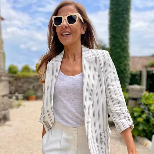 Imagen 2 del producto PB&ZA 2024 primavera nueva moda y elegancia para mujer desplazamientos versátil traje con diseño de manga enrollable