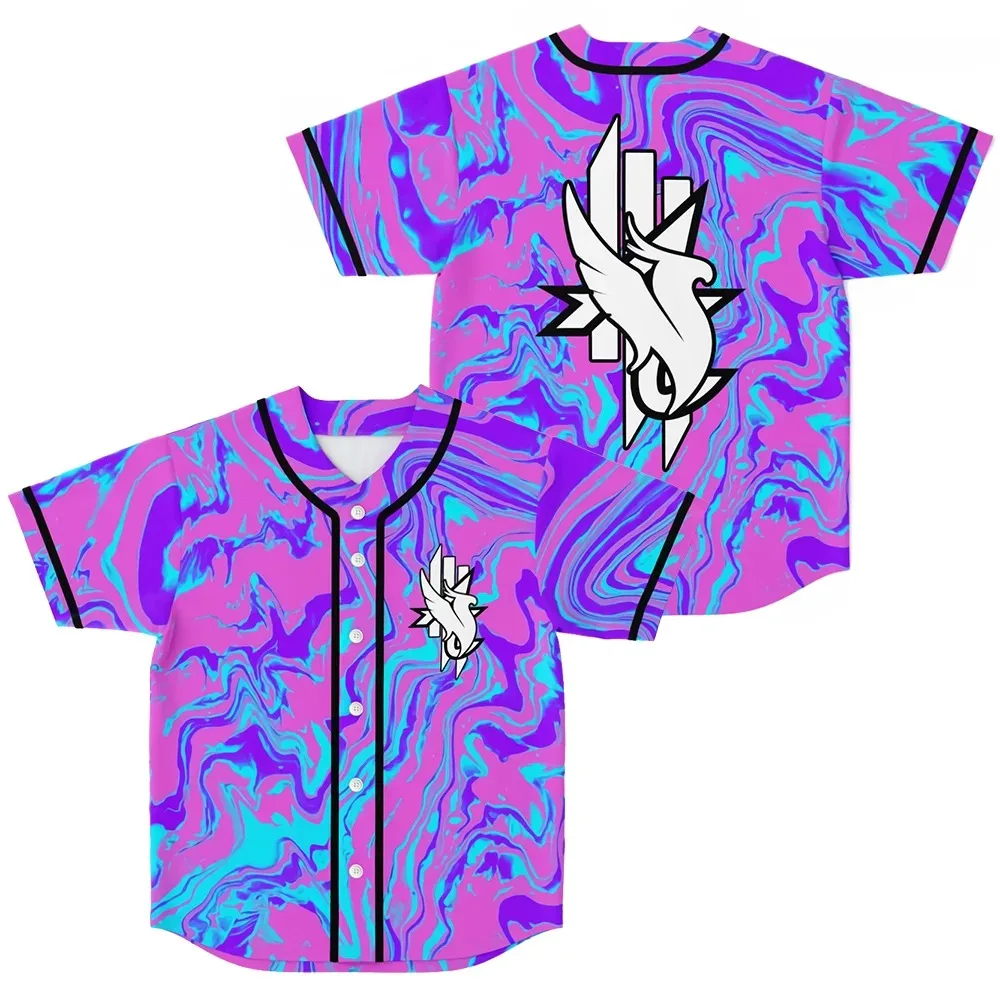 ILLENIUM LOGO Baseball Jersey Merch Men/Women Casual Thin button Baseball uniform Oil Slick Custom Jersey