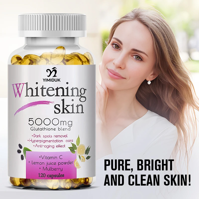 

Skin Whitening Supplement - Collagen Glutathione Capsules - Detox, Immunity, Anti-Aging Antioxidants - Women's Skin Health