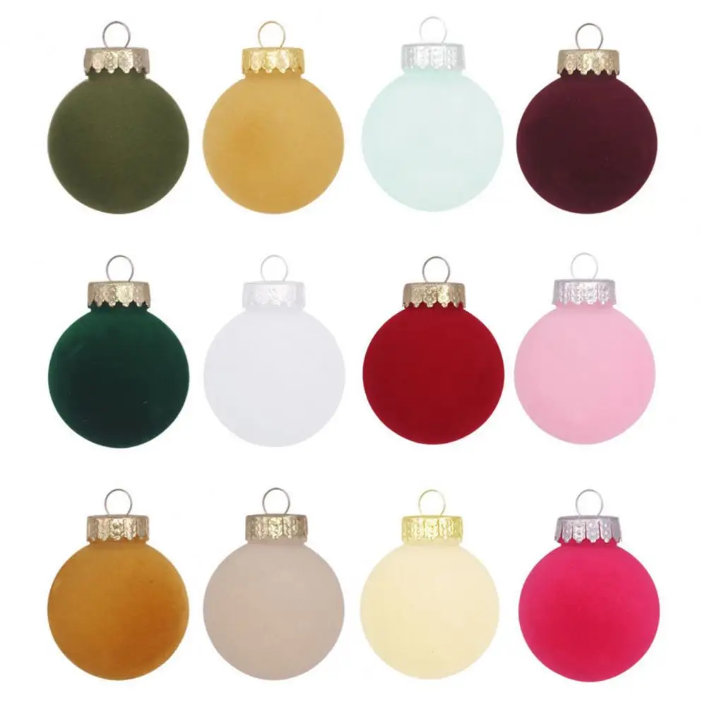 Christmas Tree Ornaments 80mm Festive Hanging Decor for Tree Shatterproof Flocked Christmas Ball Ornaments 9 Pack Soft for Tree