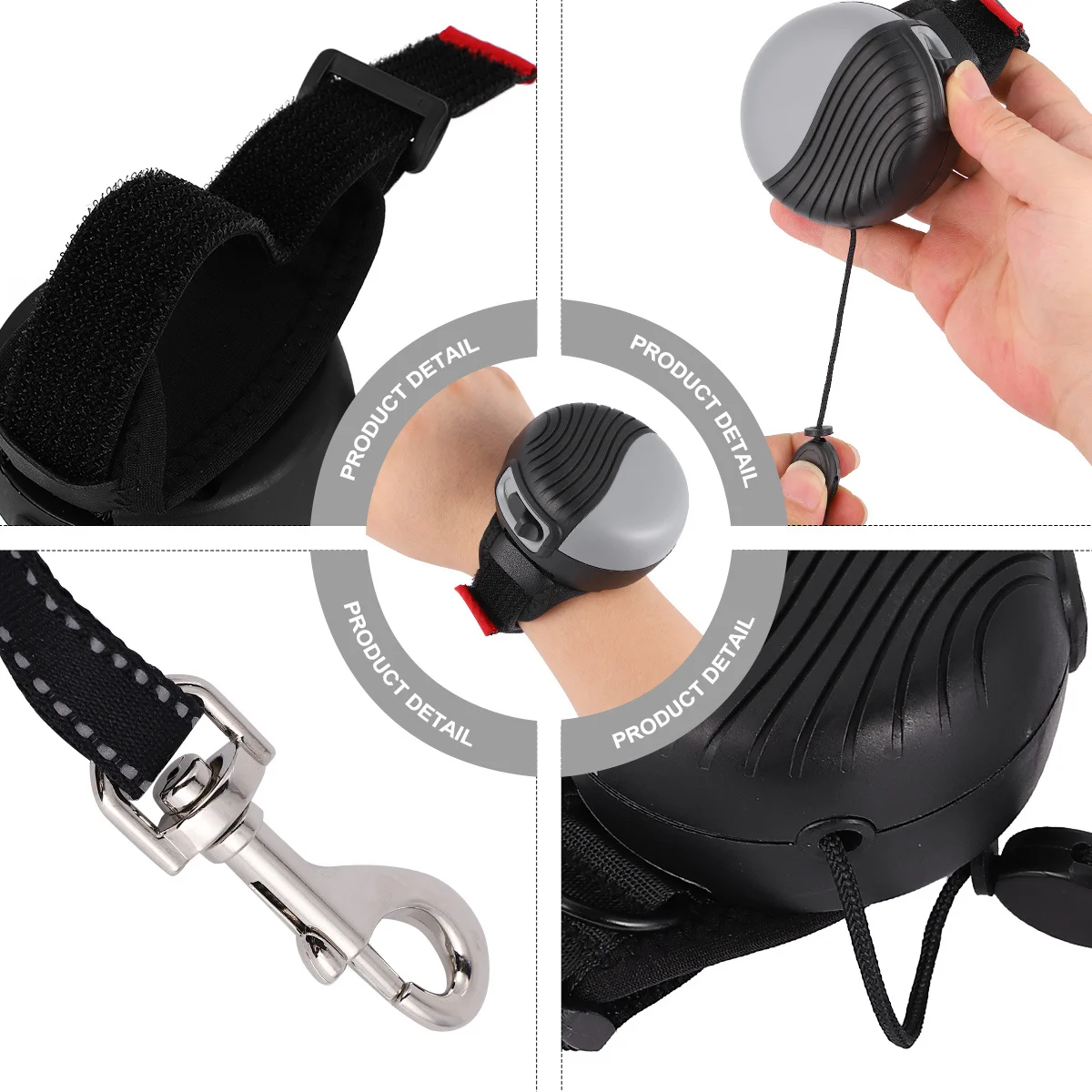 

1Pcs Dog Traction Strap 3M Automatic Stretchable Nylon Rope Pet Pulling Rope for Walking Camping Hiking Exercises