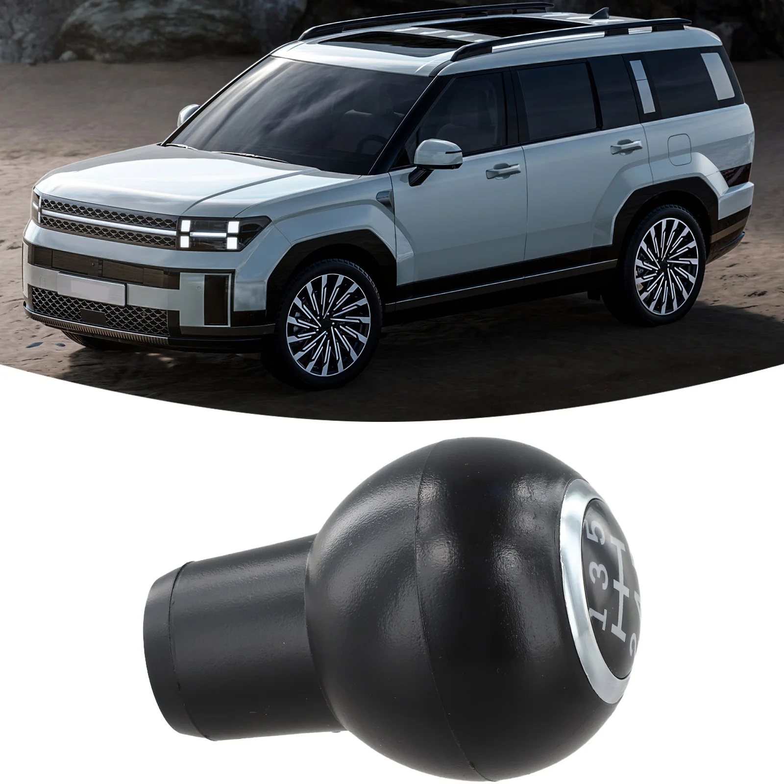 Engineered For Precision Manual Shifter Knob Leather And Plastic Material Enhance Vehicle Aesthetics For Hyundai For KIA