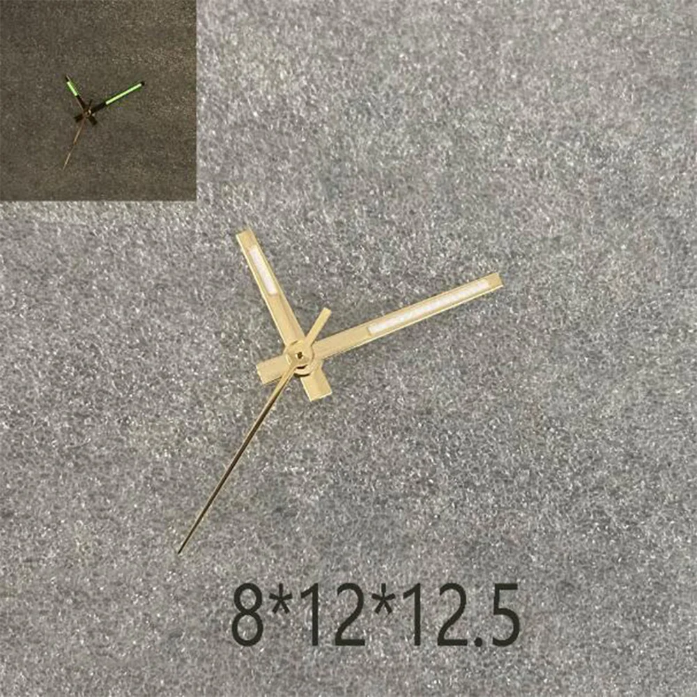 

Watch Accessories Pointer Gold Three-needle Watch Hands Green Luminous for NH35/36/4R/7S Movement
