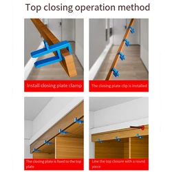 Wardrobe Closing Board Clip Woodworking 16-18Mm Jigs Closing Fixing Clip Carpentry Closing Fixed Clamp Tool Blue 1Set