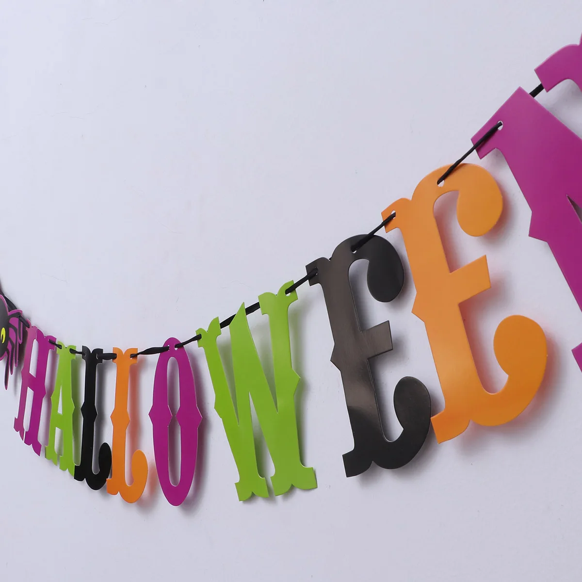 

Paper Ghost Pulls The Flag Halloween Hanging Banner Party Supplies Happy Garland