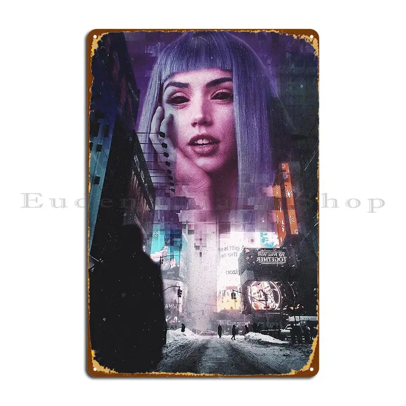 ملصق لوحة معدنية مميزة بشكل مبالغ فيه لغرفة المعيشة، قم بإنشاء ملصق تسجيل القصدير لنادي جراج السينما