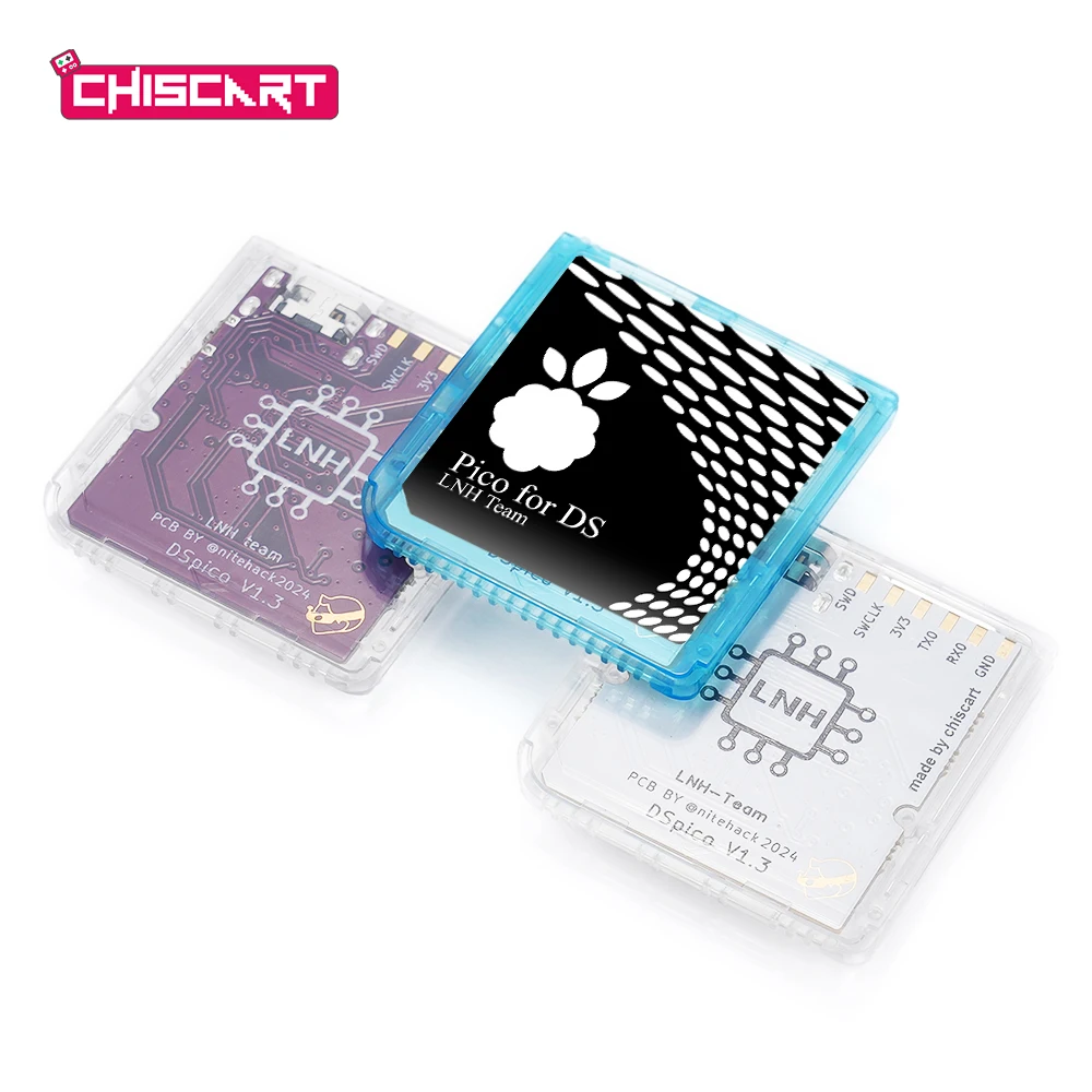 Carcasa Completamente Transparente Moldeada por Inyección para Lector de Juegos DSpico con MCU RP2040 para Consolas NDS, NDSL, DSi y 3DS