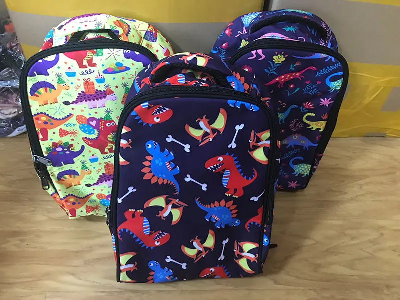 Cute Dinosaur Print Backpack Tyrannosaurus Rex Pterosaur Children School Bags Kids Kindergarten Backpack Toddler Diaper Book Bag