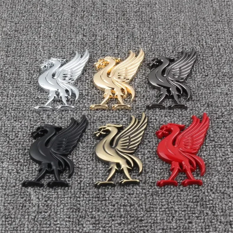 3D Metal Sticker Emblem Motorcycle Decoration Rear Trunk Badge stickers For Liverpool Kop L F C liver Bird Car Styling Decals