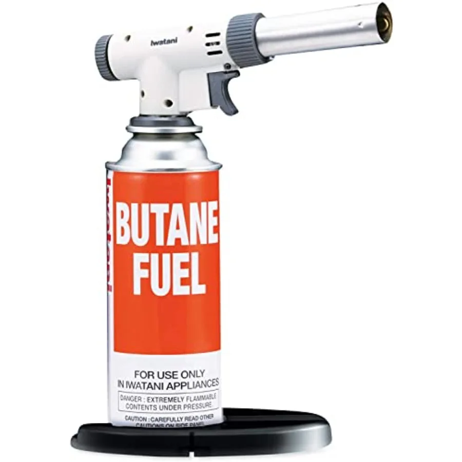 

Culinary Professional Kitchen Butane Torch Adjustable Flame Shape Strength 2700 F Sous Vide Crème Brulee Pastries Anti-flare In