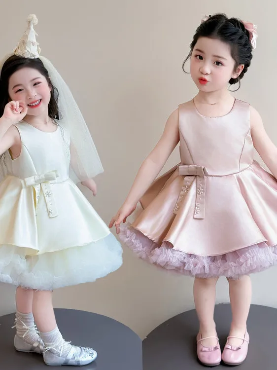 spring-autumn-new-style-heavy-work-ballet-ancient-style-dress-sleeveless-puffy-birthday-princess-dress-two-piece-set-for-girls