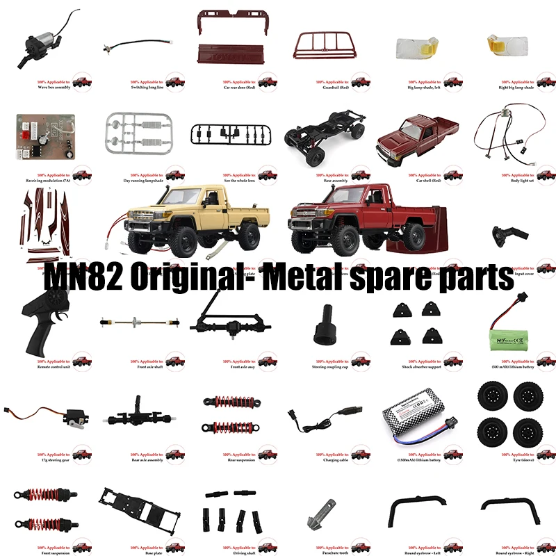 Châssis Frame MN82 LC79 Pour Voiture RC 1/12 – Pièce De Rechange En Métal, Argent, Upgrade RC Car