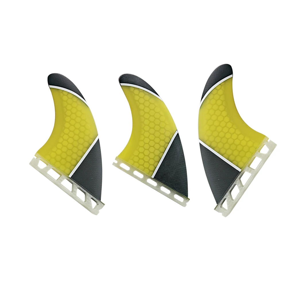 Tri Fins Surfboard Fins Double Tabs/Double Tabs2/Single Tabs PM-M Size Fins Carbon Fiber Honeycomb Surfing Fins Surf Accessories