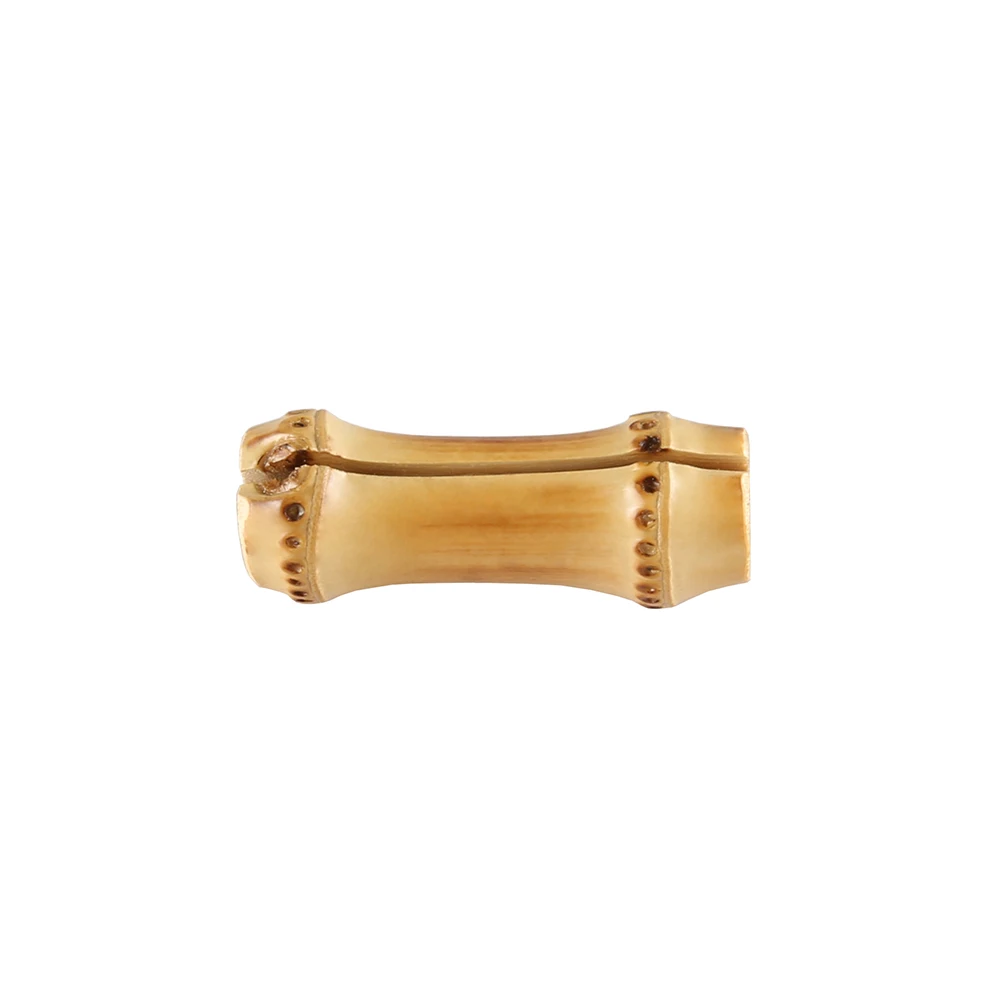 Creative Unique Handmade Grooved Natural Bamboo Root Memo Base Stand Price Label Card Display Holder for Store and Supermarket