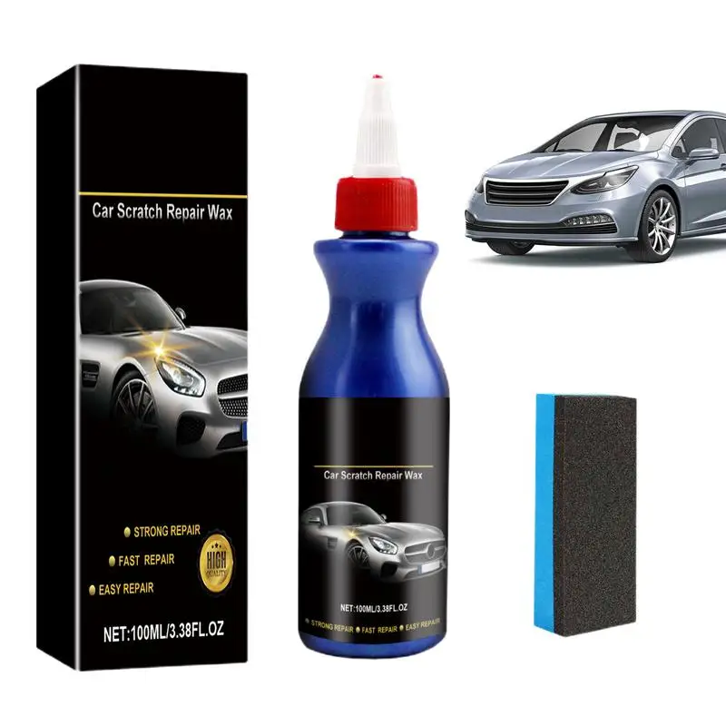 

Car Scratch And Swirl Remover Polishing Car Wax Scratch Repair Agent With Sponge Coating Maintenance Paint Protection 100ml For