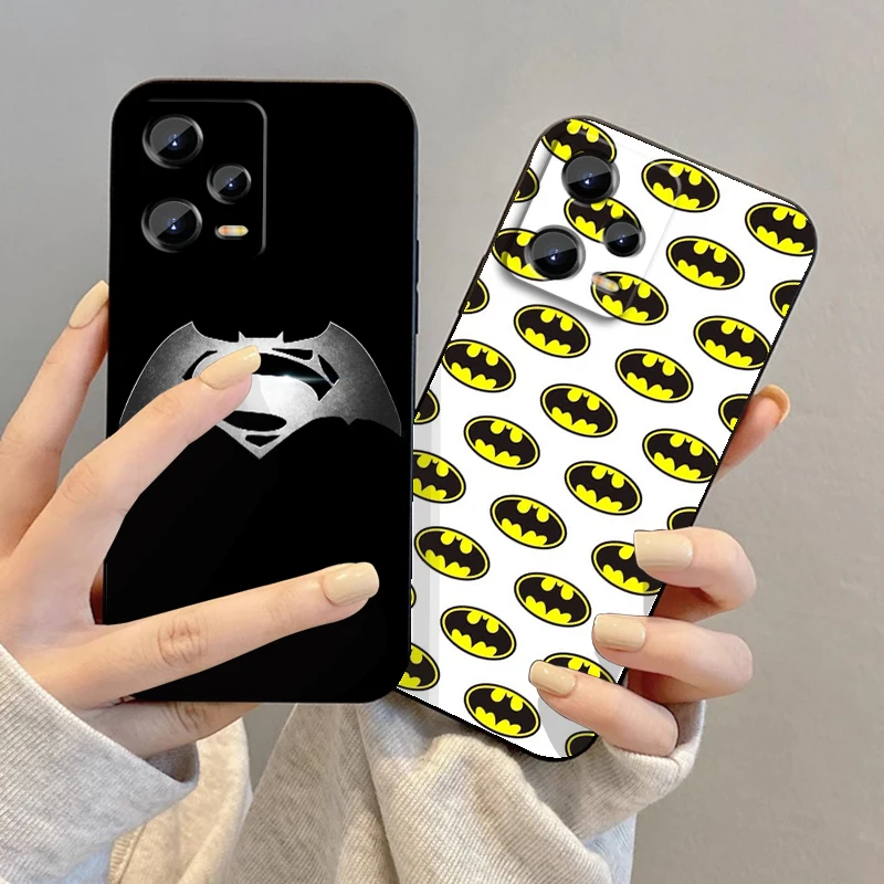 Cool Marvel B-Batmans Fashion For Xiaomi Redmi Note 13 12R 12 12S Turbo 11 11T 11S 10 10S Pro Plus 5G Black TPU Phone Case