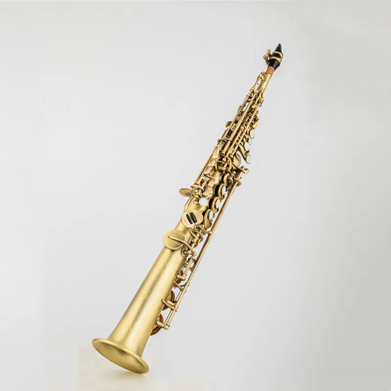 Popular Saxophone Soprano 875EX Bb Retro sax Antique copper Musical instrument High Quality With Case All Accessories