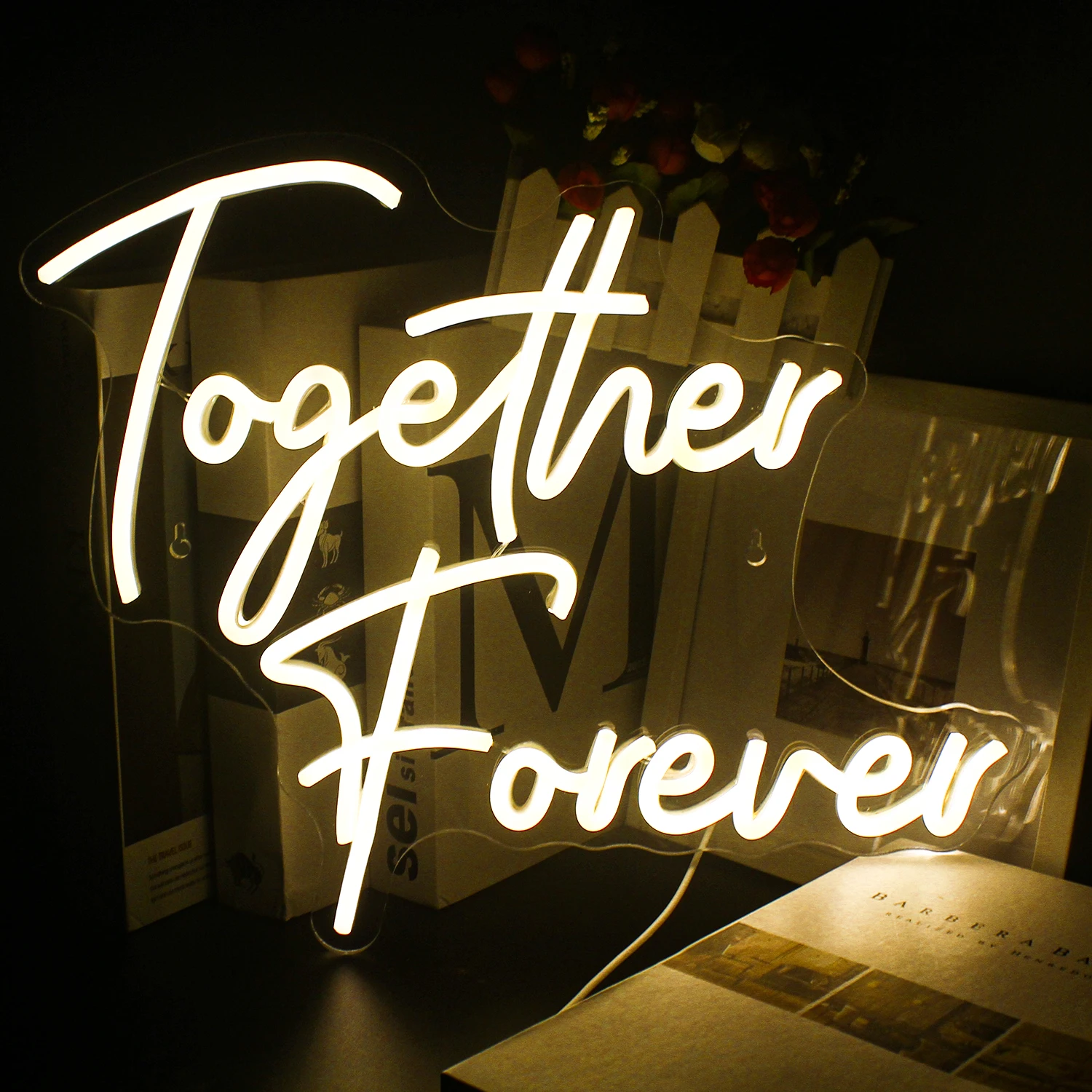 juntos forever neon sign para decoracao de parede festa de casamento aniversario noivado room art lampadas led usb 01