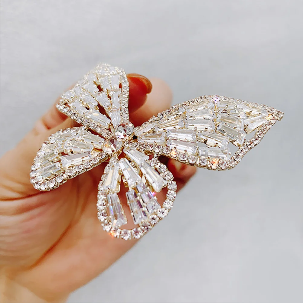 

Заколка для волос со стразами и бабочками, высокое качество, заколка для волос из цинкового сплава, весенняя вечеринка, банкетный подарок, аксессуары для волос для женщин