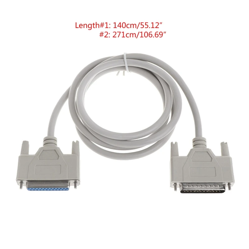 Printer Cable DB25 Male to Female 25 Pin Extension Line Parallel Port Computer 3