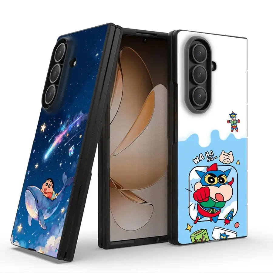 Case for Samsung Galaxy Z Fold 8 Ultra ZFold6 Z Fold 7 6 3 ZFold5 ZFold7 Z Fold8Ultra ZFold4 Phone Cover Crayons Shin-chans