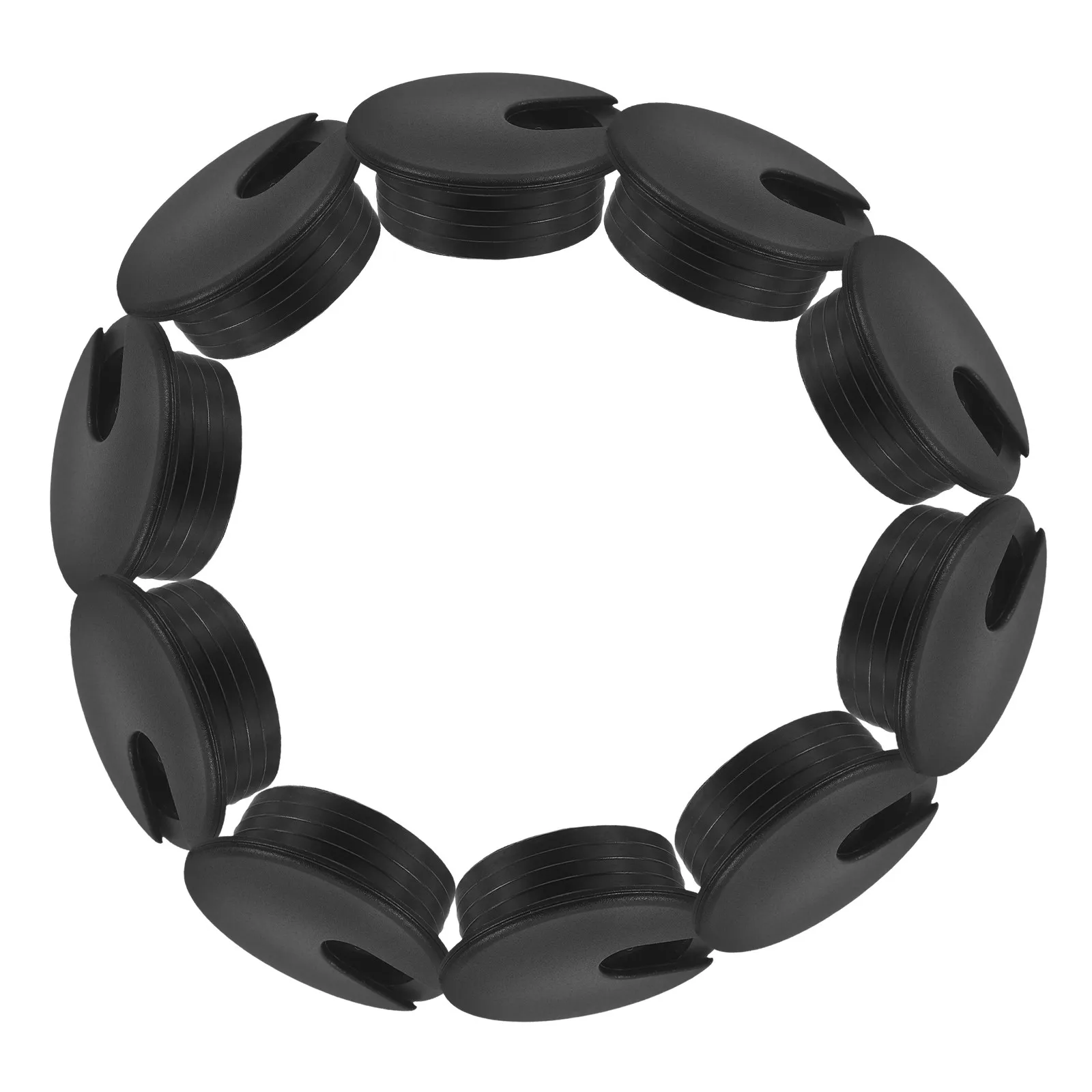 20Pcs Desk Cable Grommet Black Wire Hole Cover for Office Home Use Compact Cable Organizer Cord Management Grommet Desk Hole
