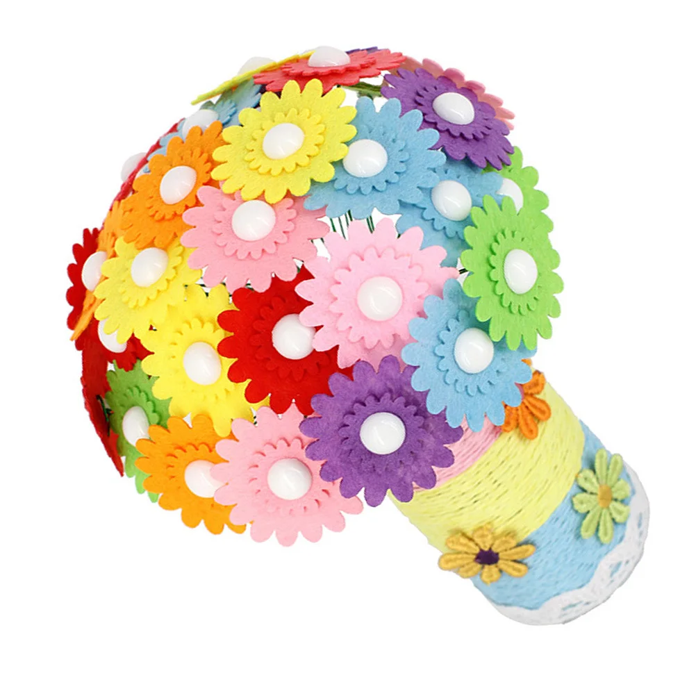 Bouquet de boutons à faire soi-même, 1 pièce, artisanat éducatif, éducation précoce, facile à assembler, bouton créatif, grappe de fleurs, bouquet de maternelle