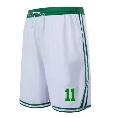 Sommer-Bestseller Herren Vertikaler Stern-Print Seitenstreifen Mesh Basketball-Shorts Schnelltrocknende Weiße Sport-Workout Fünf-Punkt-Shorts – Detail 12