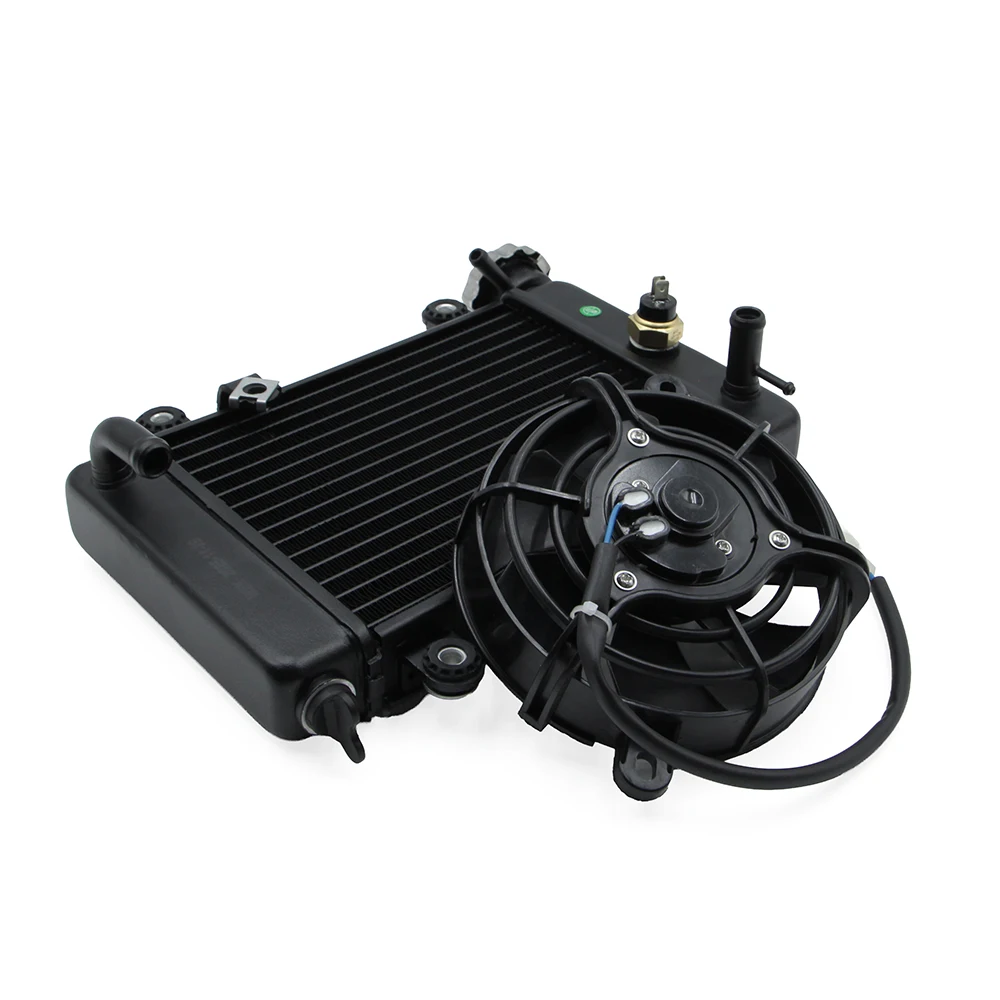 Refrigerador de radiador de motocicleta, ventilador eléctrico de 5 ", Sensor de temperatura M16 para China, 150cc, 200cc, 250cc, 4x4, ATV, UTV, Buggy, Quad Bike, piezas