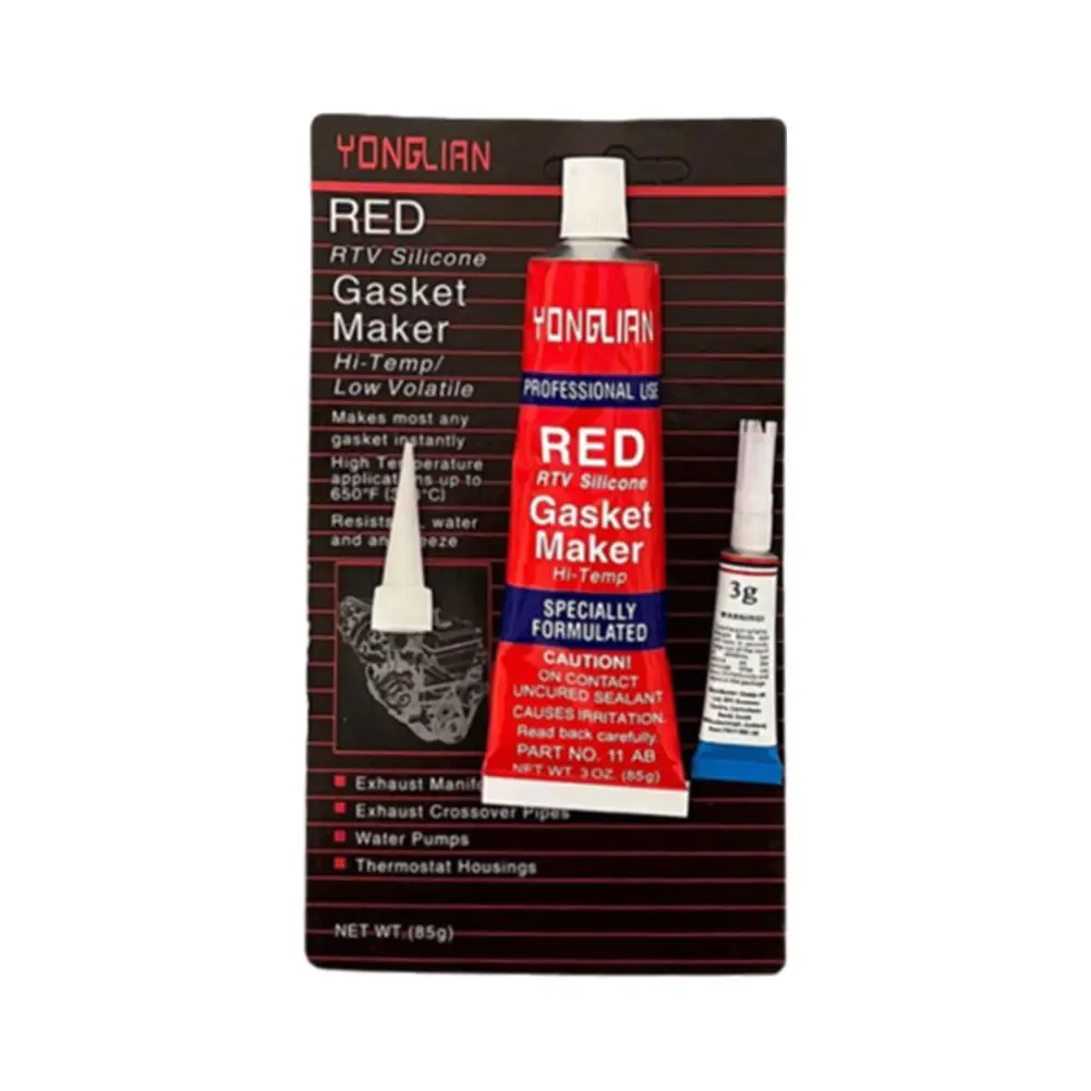 Red Gasket Maker High Temperature Sensor Safe Neutral RTV Silicone Sealant Non-Corrosive For Bonding Internal Combustion Engines