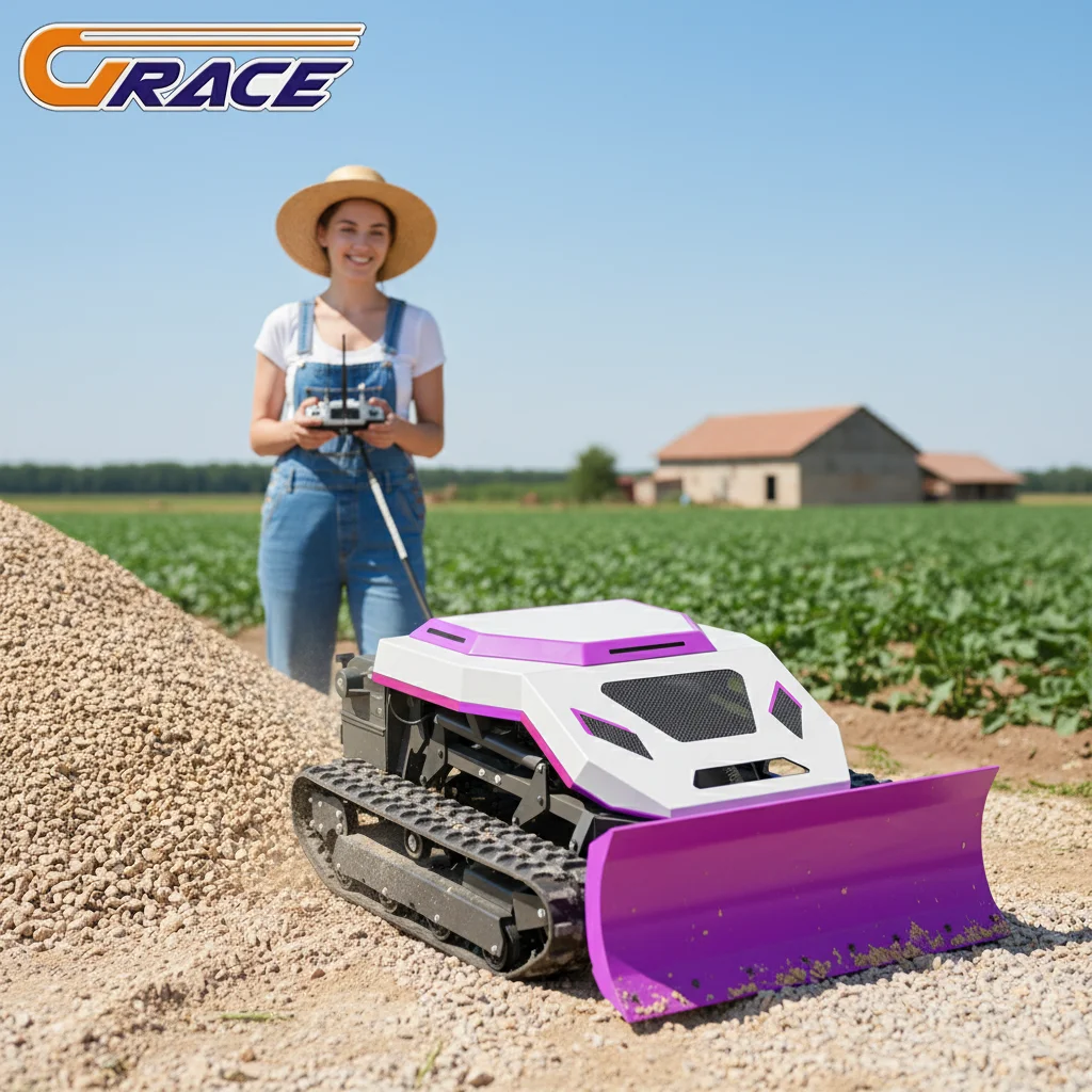 

Multifunctional Electric Remote-controlled Bulldozer Snowplow Lawn Mower Grass Shredder for Yard Driveway Outdoor Care