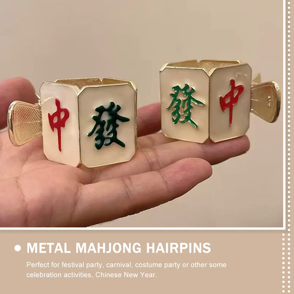 

Funny Mahjong Shaped Hair Clamps Portable Lightweight Barrettes for Ladies Girls Costume Festive Events Hair Clips