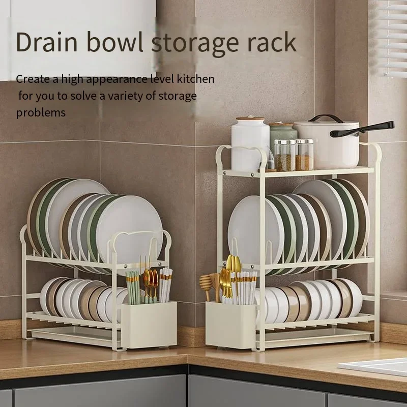 Dish storage rack New style tray  tray Small kitchen tabletop dish rack windowsill dish rack Organization