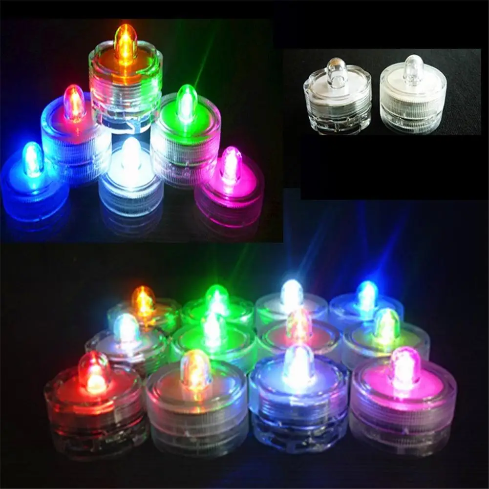 Colorful Flameless Candles Light Battery Operated Christmas LED Tea Lights Birthday Party Home Decoration Candle Lantern