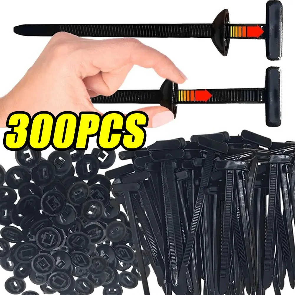 10-300Pcs Nylon Zip Ties Multi-Purpose Car Engine Guards Underbody Panel Fastener Clip Screw Replacement Self-locking Cable Tie