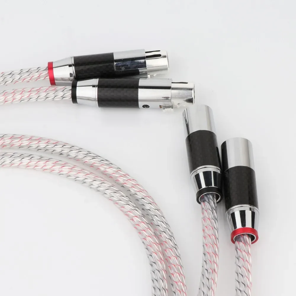 XLR Balanced Cable With Carbon Fiber XLR Plug 3Pin xlr Male to Female Audio Balanced Cord