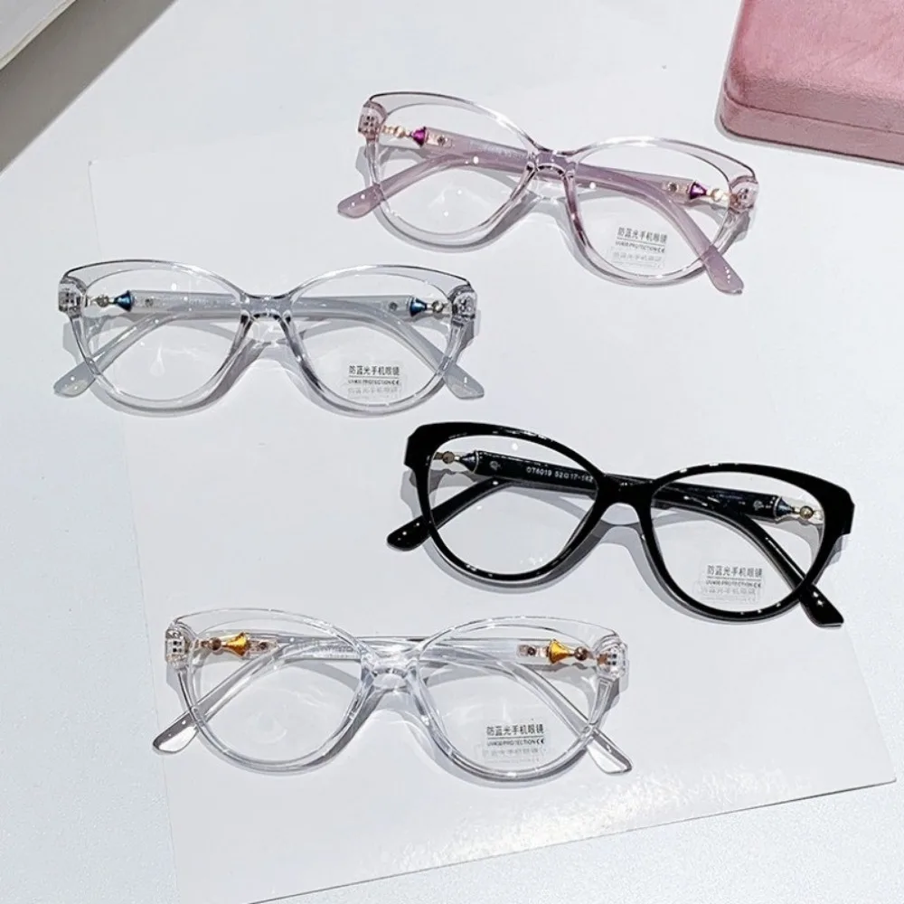 Anti-blue Light Optical Glasses Unisex Myopia Glasses Retro Ultra-light Cat Eye Frame image 6
