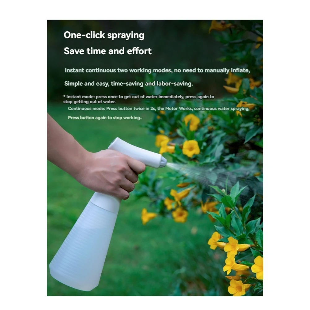 ABNP Portable Electric Watering Can, USB Type-C Rechargeable, for Car Washing Garden Plant Watering 550ml