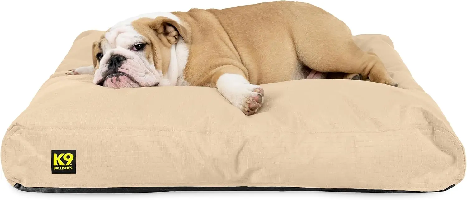 Rectangle Pillow Medium Dog Bed - Removable Cover, Washable, Durable & Water Resistant Dog Bed Made