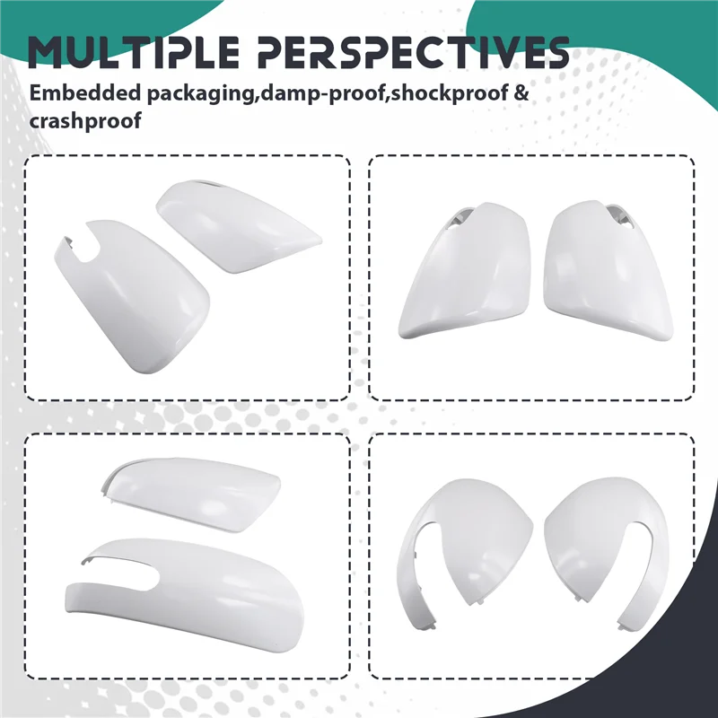

A30F-1 Pair Left & Right Side Door Mirror Cover Rearveiw Mirror Cap For Kia Forte Cerato 2009-2010