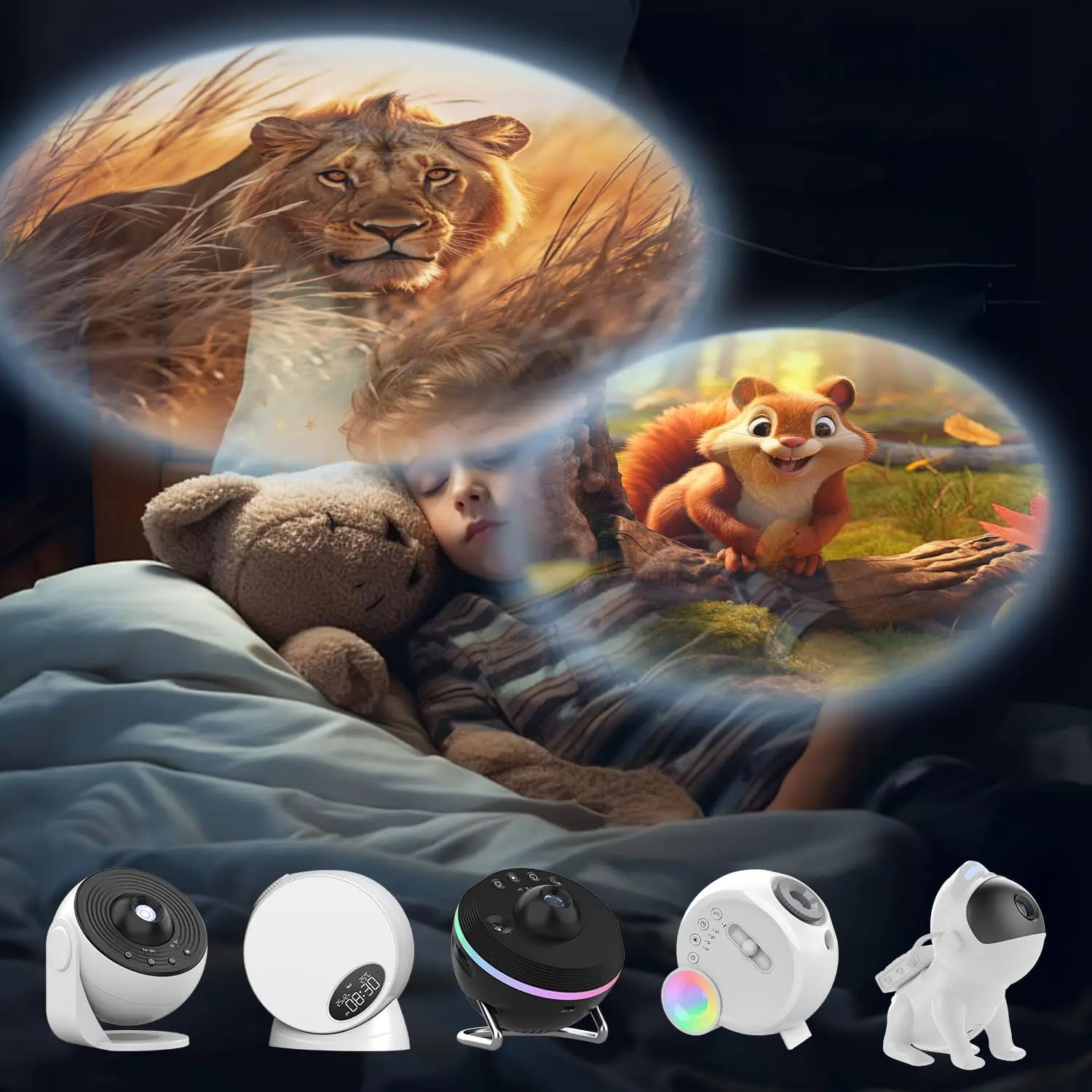 Galaxy Star Projector Disc Realistic Animal Pattern Film Disc 4K HD Ceiling Projection Disc - 6 Pack (Projector Not Included) image 6